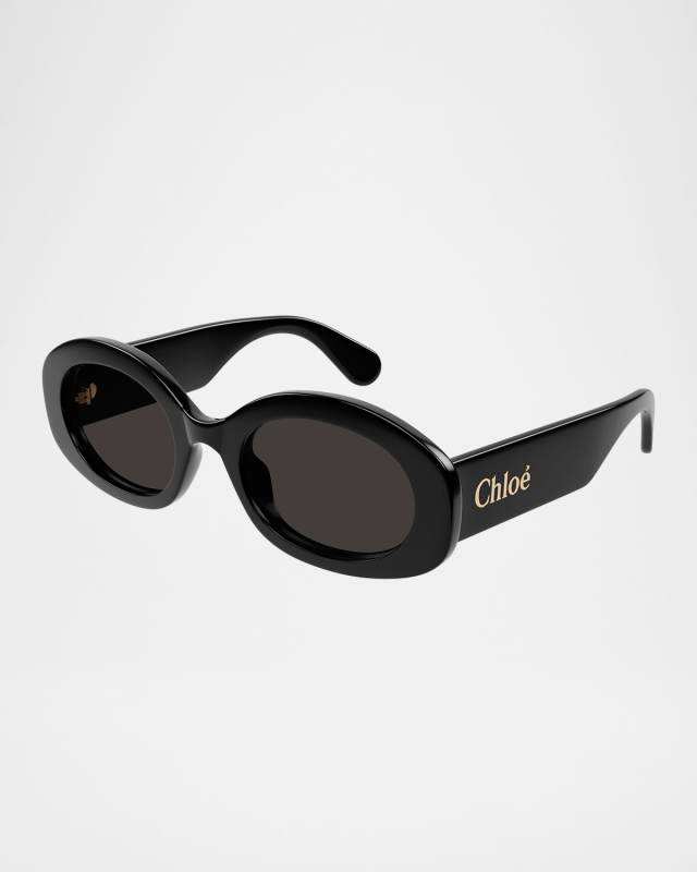 Naomy Acetate Oval Sunglasses